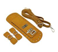 Pocoiau Crossbody Purse Sewing Set with Pre Measured PU Leather Craft Accessories Portable Bag Making Tool for Women and Girls Handmade Bag Sewing Kit