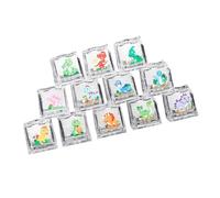 Pocoiau Cubo Ghiaccio Illuminato Attivato Dall'acqua Blocco Cubico Luminoso A LED con Motivo A Cartoni Animati per Bagnetto del Bambino Intrattenimento Vasca da Bagno Giocattolo Cubi Ghiaccio