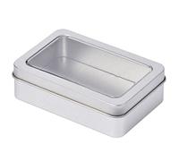 Pocoiau Custodia per Carte da Gioco Color Argento Rettangolare in Metallo Scatola Portamonete Soldi Chiavi Caramelle Aziendale da Gioco