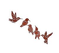 Pocoiau Decorazioni artistiche per cortile di uccelli in ferro ossidato Finitura ruggine naturale Scultura esterna moderna per giardino Paesaggio Artistico Cortile Ornamenti per uccelli