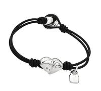 Pocoiau Elegante braccialetto con ciondolo in lega dal design a cuore. Elegante ciondolo a catena da polso intrecciato per donna. Regalo gioielli alla per lei. Braccialetti a cuore intrecciati