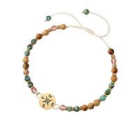 Pocoiau Elegante ciondolo con guida in pietra naturale e decorazioni in lega con nodo piatto per una comoda guida in pietra naturale, Misura unica, come descritto