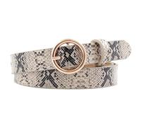 Pocoiau Fashionable Ladies Waist Belt Soft PU Leather Girdle for Office and Casual Setting Simple Round Buckle Ornament Adjustable Band