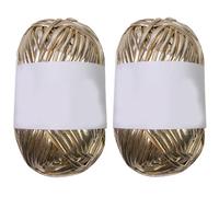 Pocoiau Filato metallico per maglieria, 100 g/rotolo, tessuto per maglieria, uncinetto, cesti, borse, decorazione della casa, 250 m
