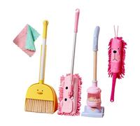 Pocoiau Gioco Fantasioso Giocattolo Pulizia per Bambini dai 3 Anni in Set Scopa E Paletta Strumenti Realistici per Le Pulizie Design in Plastica Incoraggia La Responsabilità Giocattolo E