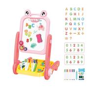 Pocoiau Lavagna per Scarabocchi Bifacciale Bambini Stand Design Superfici Scrittura Magnetiche Riutilizzabili Cavalletto Artistico Sicuro Giocattolo creatività Tavolo da Interattivo