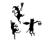 Pocoiau Metallo Felini Yard Decorazione Pali Set Rustproof Outdoor Statuario Con Resistente Alle Condizioni Meteo Design Per Tutte Le Stagioni Display Riciclabili Giardino Palo Sculture