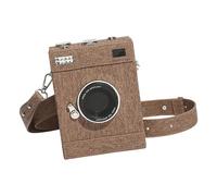 Pocoiau Organized Camera Shoulder Bag Retro Styles Shell Shape Crossbody Bag with Adjustable Strap for Daily Essential Camera Bag