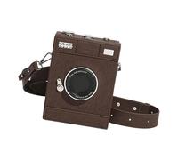 Pocoiau Organized Camera Shoulder Bag Retro Styles Shell Shape Crossbody Bag with Adjustable Strap for Daily Essential Camera Bag