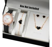 Pocoiau Orologio Coordinato Set Gioielli Collana Bracciale Orecchini Accessori Moderni in Lega Set in Lega a Tema Farfalla Accessori Eleganti Per Orologi a Tema Farfalla