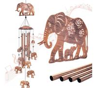 Pocoiau Pedaggio del vento vintage in metallo con cinque toni delicati per esterni giardino decorazione portico permanente e resistente alle intemperie compatto vintage metallo Wind Toll cinque toni