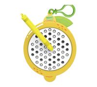 Pocoiau Portable Drawing Board Keychain with Animal Fruit Design Educational Toy for Creative Safe Activity Steel Bead Art Board