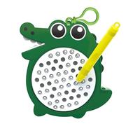 Pocoiau Portable Drawing Board Keychain with Animal Fruit Design Educational Toy for Creative Safe Activity Steel Bead Art Board