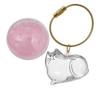 Pocoiau Raccoglitore portatile per peli di animali domestici, da appendere, design a forma di gattino, per proprietari di gatti, capelli facili, See product size diagram, Plastica