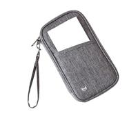 Pocoiau Sacchetti essenziali da viaggio sottili con slot dedicato per passaporti e portafoglio per blocco della capacità delle carte per viaggi di lavoro che bloccano la copertura del passaporto