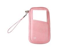 Pocoiau Sacchetti essenziali da viaggio sottili con slot dedicato per passaporti e portafoglio per blocco della capacità delle carte per viaggi di lavoro che bloccano la copertura del passaporto, B