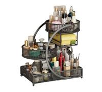 Pocoiau Scaffale moderno di stoccaggio di trucco Costruzione del metallo Organizzatori cosmetici di risparmio di spazio per i controsoffitti del bagno di stoccaggio dello scaffale