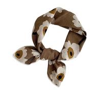 Pocoiau Sciarpa traspirante da donna in misto cotone e lino, alla moda per dormire e decorare la borsa, Colore narciso, Taglia unica