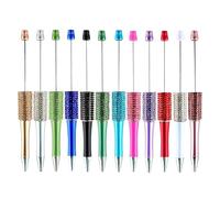 Pocoiau Set di 12 penne a sfera colorate con strass per attività di scrittura unica e divertente, per la casa e la scuola, penne creative con perline