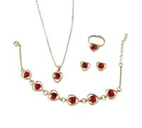 Pocoiau Set Gioielli Contemporanei Orecchini A Bottone A Cuore In Bracciale A Cuore Collana Con Ciondolo Elegante Adatta Per Ogni Occasione Gioielli Alla Per Le Donne