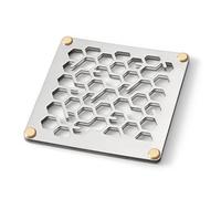 Pocoiau Sottopentola da Campeggio in Acciaio Inossidabile a Doppio Strato con Design ventilato Resistente Calore e Accenti in Ottone per sottopentola da Cucina all'aperto