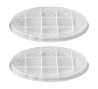 Pocoiau Stampi multifunzionali in silicone a forma di piastra di stoccaggio in stile europeo, ideali per gli appassionati di artigianato, artigianato in resina e cerotti, vassoi decorativi per vassoi