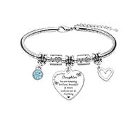 Pocoiau Ti - Bracciale rigido con perline in acciaio, design semplice, per occasioni formali e casual, alla moda, versatile, da indossare tutti i giorni, Misura unica, come descritto