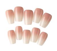 Pocoiau unghie finte, 240tips/box Stick On Nails Lungo bara Press sulle unghie per le donne e bianco unghie finte decorazione di arte