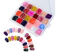 Pocoiau unghie finte, Premere sulle unghie lunghe bara, 24 colori pieni lunghi unghie finte, Acrilico False Tip, Solid Color Glossy False
