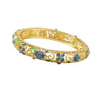 Pocoiau Unico simbolo di trifoglio smaltato a olio realizzato in lega di moda etnica che rappresenta gioielli etnici della fortuna, Misura unica, come descritto