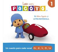 Pocoyó. Lectoescritura - Un cuento para cada vocal: a, e, i, o, u: En letra ligada y LETRA MAYÚSCULA: 1