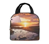 POCUK Bella borsa per il pranzo Sunrise Borsa portatile isolata per conservare la freschezza borsa riutilizzabile picnic borsa da lavoro