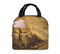 POCUK Borsa per il pranzo a tema pirata a vela, portatile, isolata, riutilizzabile, da picnic, borsa da lavoro