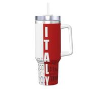 POCUK Colosseo Romano Bandiera Italiana 1,18 Once Ice Bully con Manico Riutilizzabile Tazza Isolata per Bevande Fredde e Calde