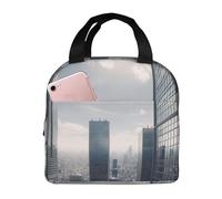 POCUK Grattacielo Buildings Borsa per il pranzo portatile isolata per conservare la freschezza borsa riutilizzabile picnic borsa da lavoro
