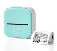 Pod di stampa, mini stampante termica portatile a stampa rapida, stampante fotografica wireless Bluetooth per flashcard di anatomia, diario fai-da-te, foto, appunti, regalo per bambini,Green
