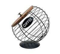 POD POD - Organizzatore di pod da caffè | cesti di baccelli da caffè in ferro con coperchio | portapodd per caffè | decorazione per ufficio, ciotola per frutta, supporto portaoggetti in metallo, porta