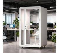 Pod portatile per riunioni con pannelli acustici, cabina da ufficio insonorizzata, per chiamate private, studio, scrivania da lavoro inclusa, 200 cm