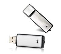 Podazz mini registratore vocale digitale da 8 GB Registratore di suoni ricaricabile USB con custodia in metallo con capacità di 90 ore per riunioni di conferenze (8GB)