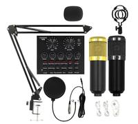 Podcast Equipment Bundle - Pacchetto studio di registrazione, set di microfono a condensatore, apparecchiature professionali per live streaming | Forniture per studio di registrazione per computer