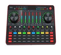 Podcast Kit, Live Sound Card Studio Microfono a Condensatore Kit Audio Webcast Mixer for Cellulare PC Laptop Trasmissione Live Streaming(G3 Pro sound card)