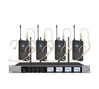 Podcast Kit, microfonico wireless Microfono con cuffia Microfono a condensatore Adatto for microfono da palco della chiesa(Headset microphone)