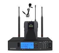 Podcast Kit, microfonico wireless professionale Spettacolo teatrale Canto Grande festa(Lavaliar 800-820MHz)