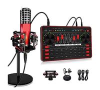 Podcast Kit, Set di schede professionali Interfaccia dell'apparecchiatura Scheda dal vivo Microfono Cambia voce Mixer for la registrazione in studio