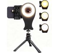 PODEC Lampada per Fotografia Dentale, Lampada Supplementare Orale con Supporto Girevole E Supporto per Telefono, Luminosità 900LUX, 3 Colori E 3800K-6200K Regolabile, per Clinica, Ospedale