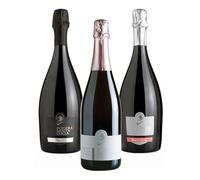 Podere Santa Lucia Selezione BOLLICINE (Spumante BRUT Bianco Verdicchio, Spumante BRUT Rosè Lacrima di Morro d'Alba Metodo Classico 30 mesi Millesimato & Metodo Charmat) | Confezione 3 Bottiglie 75cl.