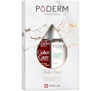 PODERM - Confezione regalo - Cura delle unghie Swiss Made - 1 siero nutriente & 1 smalto per la cura arricchito con Tea Tree - Idea Regalo - Take Care - Swiss Made