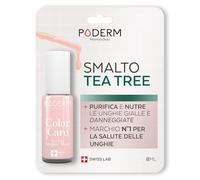 PODERM - MICOSI DELLE UNGHIE | Smalto colorato TEA TREE | Prevenzione e trattamento delle unghie gialle/danneggiate dalla MICOSI | TRATTAMENTO E COLORE | Mani/Piedi | Swiss Made