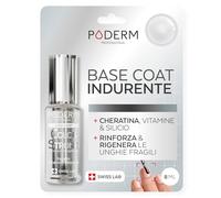 PODERM - Base Coat indurente per unghie BIOTINA SILICIO KERATINA - Migliora l'adesione - Assicura una lunga durata dei colori sulle unghie indebolite dal semipermanente - Mani e Piedi - SWISS MADE