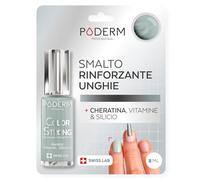 PODERM - Smalto rinforzante unghie BIOTINA SILICIO KERATINA - Rinforza e ripara le unghie danneggiate, indebolite o fragili dal semipermanente o dall'invecchiamento - Mani e Piedi - SWISS MADE